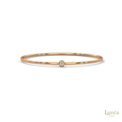 0.10 Ct. Bezel Set Lab Diamond Bangle Minimalist Luxe