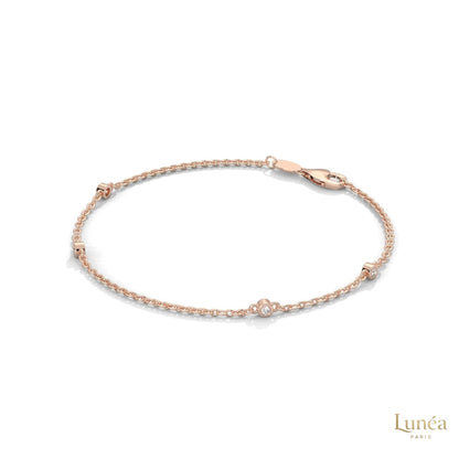 0.10 Ct. Lab Diamond Bezel Station Bracelet