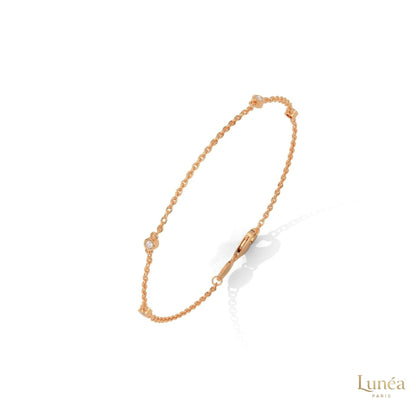 0.10 Ct. Lab Diamond Bezel Station Bracelet