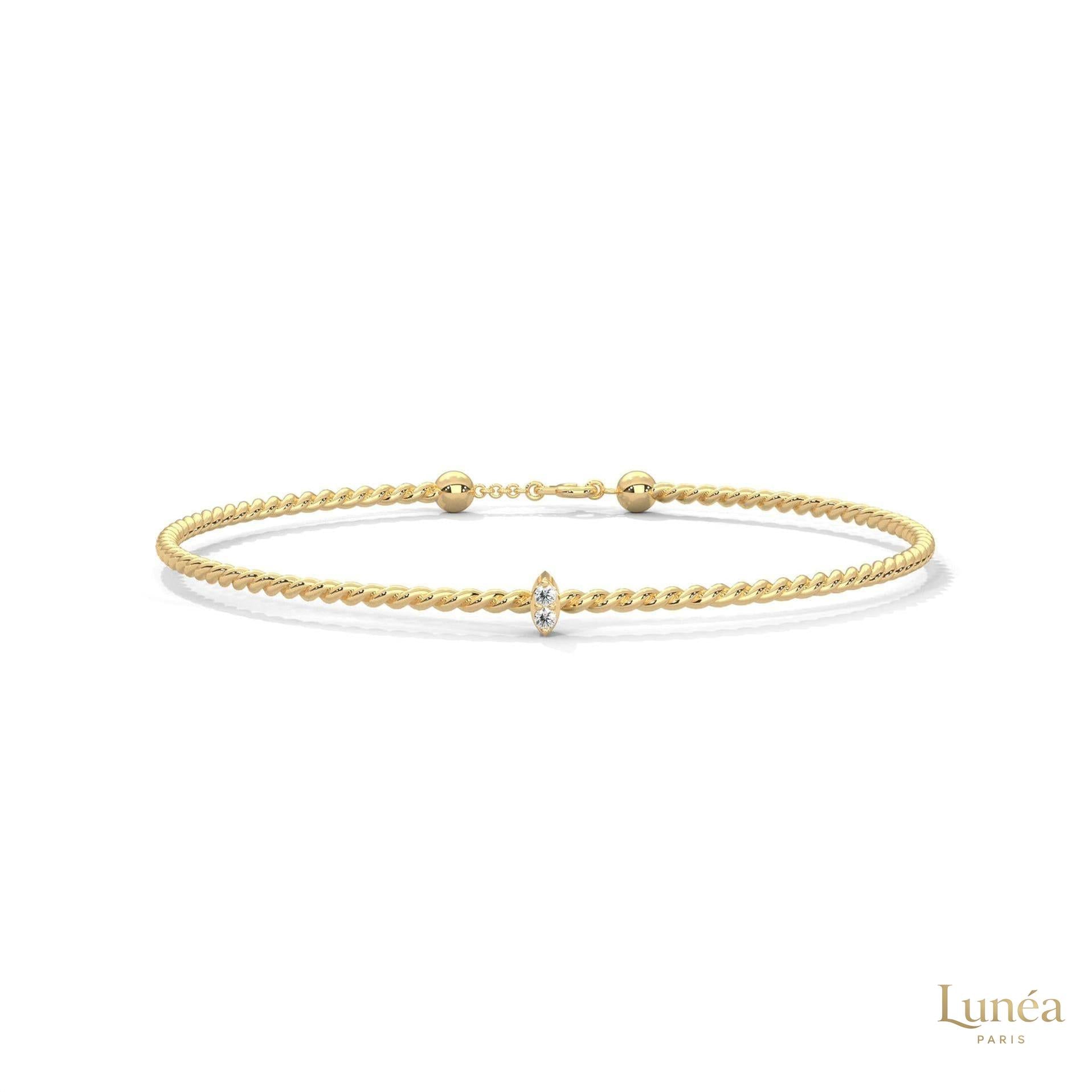 0.10 Ct. Marquise Lab Diamond Bangle Bracelet