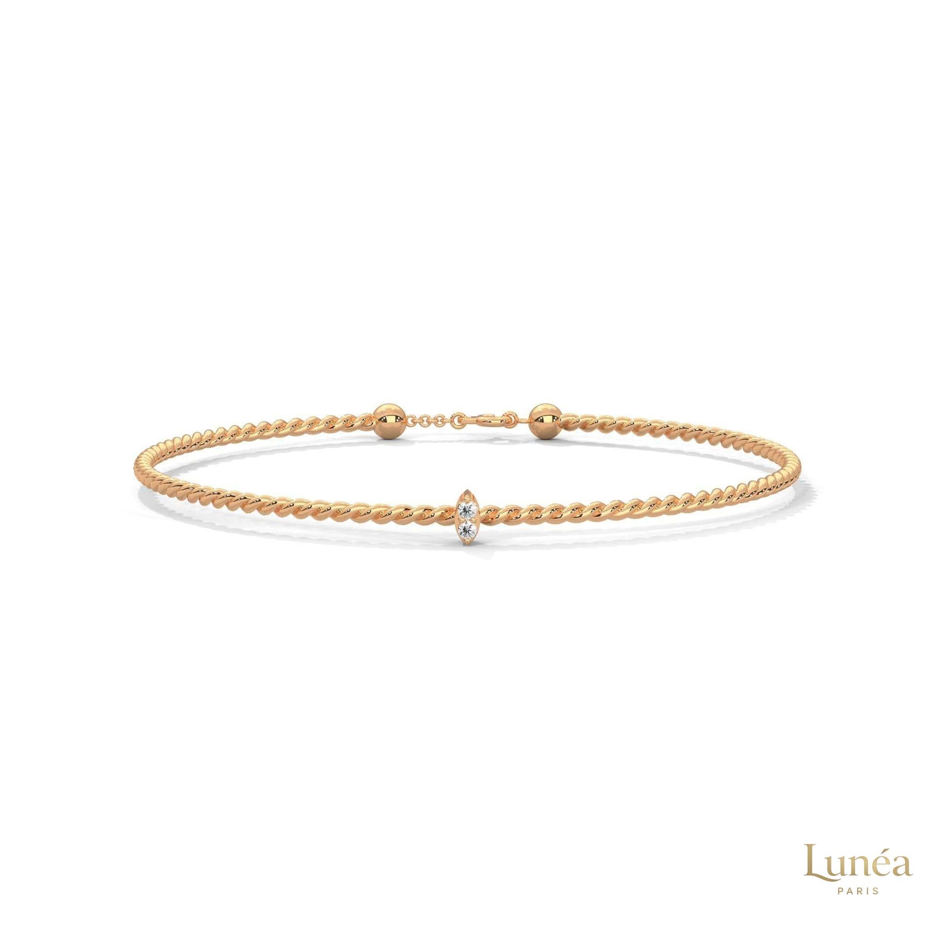 0.10 Ct. Marquise Lab Diamond Bangle Bracelet