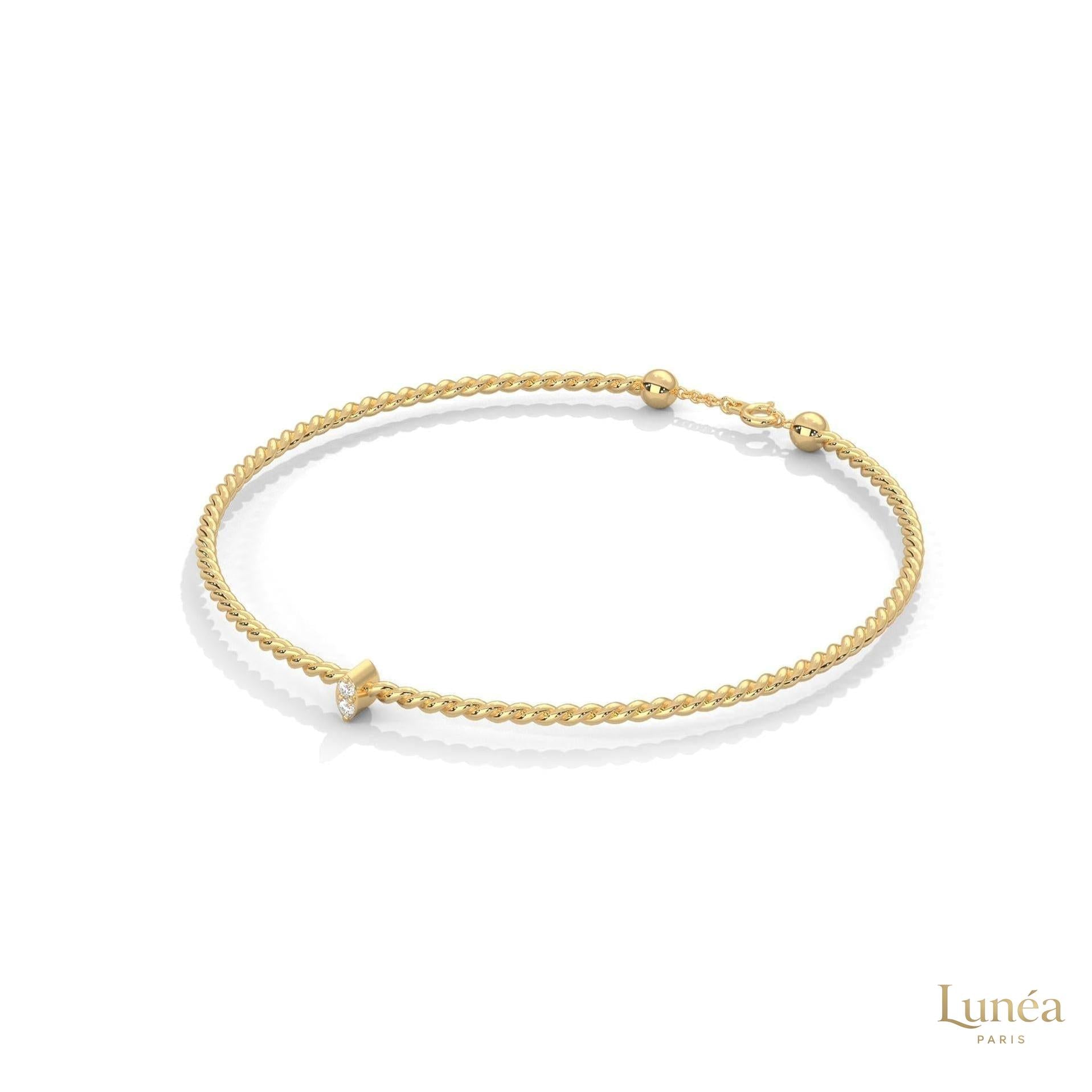 0.10 Ct. Marquise Lab Diamond Bangle Bracelet