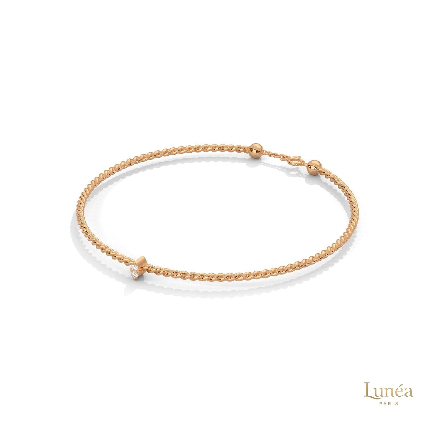 0.10 Ct. Marquise Lab Diamond Bangle Bracelet