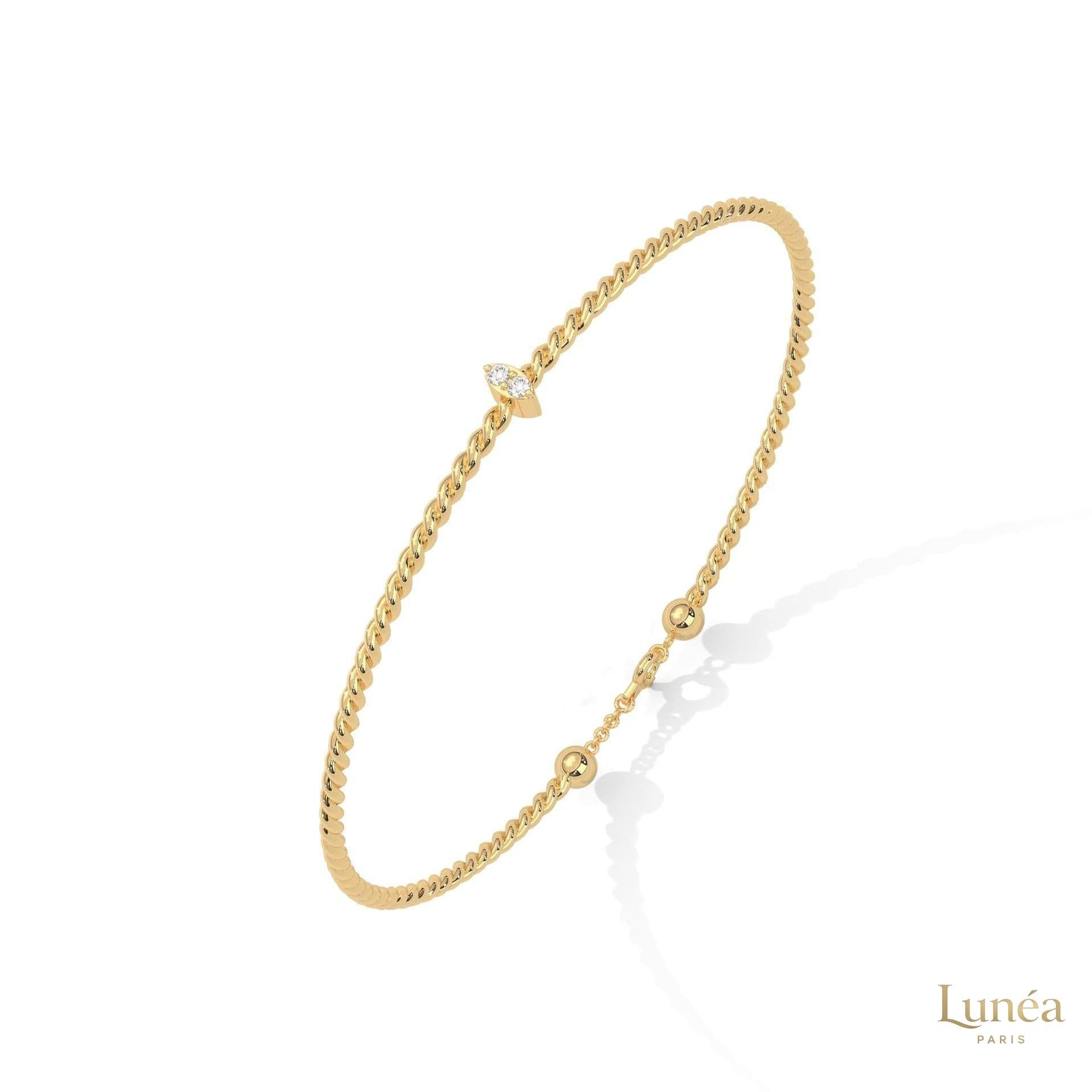 0.10 Ct. Marquise Lab Diamond Bangle Bracelet