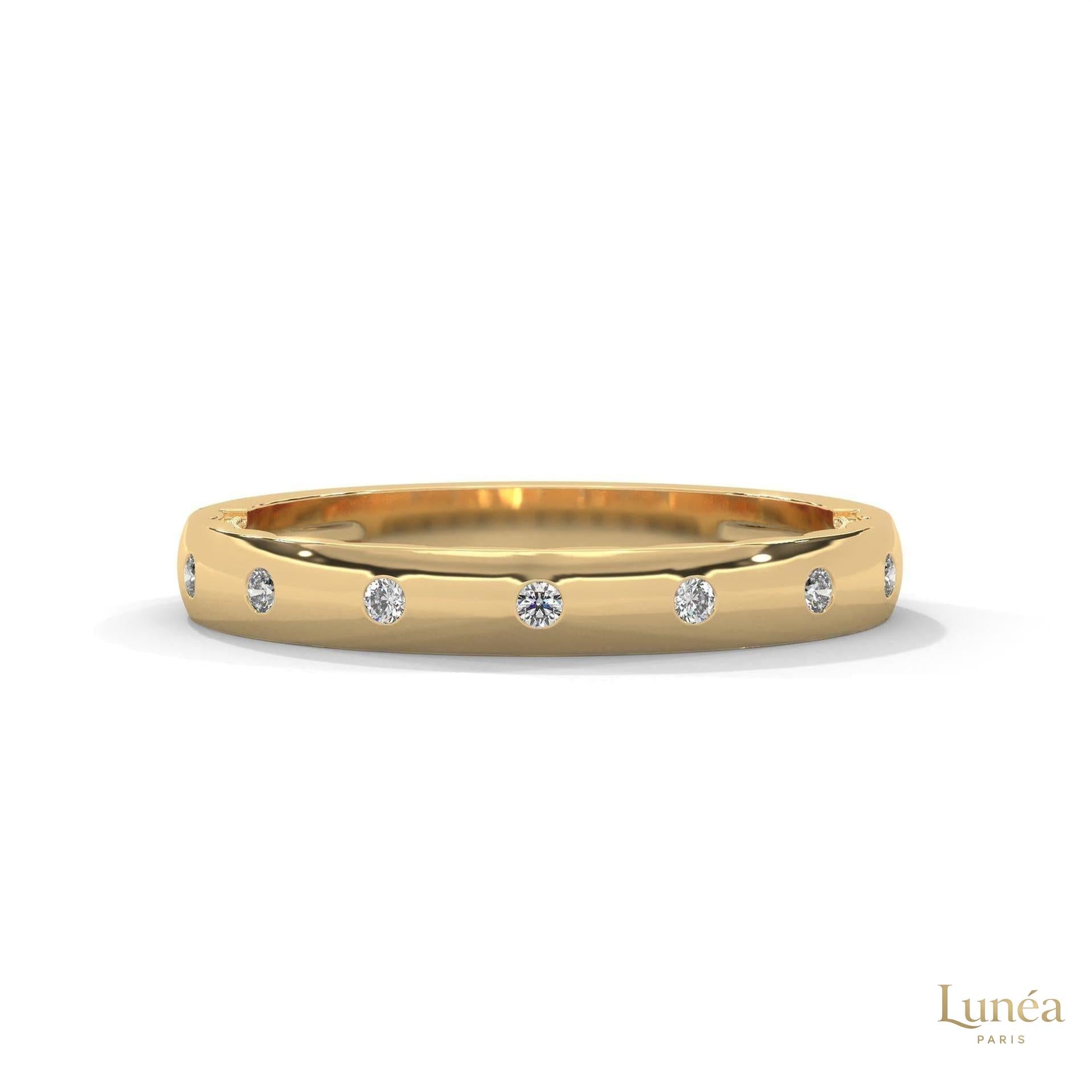 0.10 Ct. Minimalist Dot Lab Diamond Band Ring