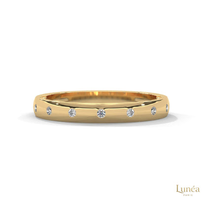 0.10 Ct. Minimalist Dot Lab Diamond Band Ring
