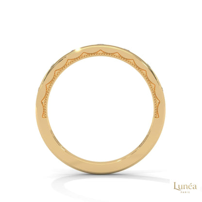 0.10 Ct. Minimalist Dot Lab Diamond Band Ring