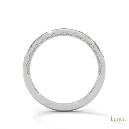 0.10 Ct. Minimalist Dot Lab Diamond Band Ring