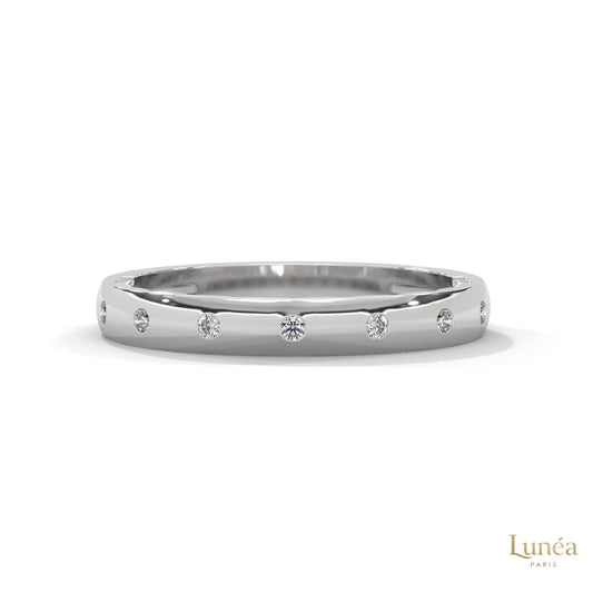 0.10 Ct. Minimalist Dot Lab Diamond Band Ring