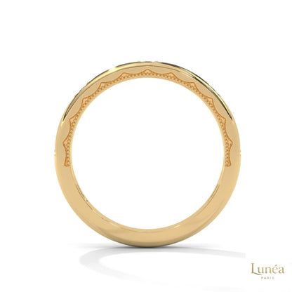 0.10 Ct. Scalloped Lab Diamond Accent Band Ring