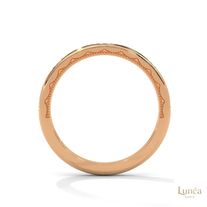 0.10 Ct. Scalloped Lab Diamond Accent Band Ring