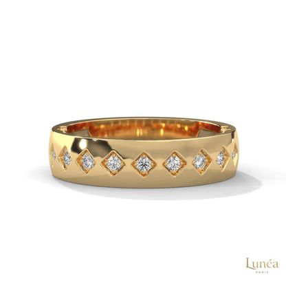 0.15 Ct. Wide Lab Diamond Accent Band Ring