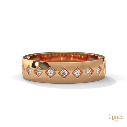 0.15 Ct. Wide Lab Diamond Accent Band Ring