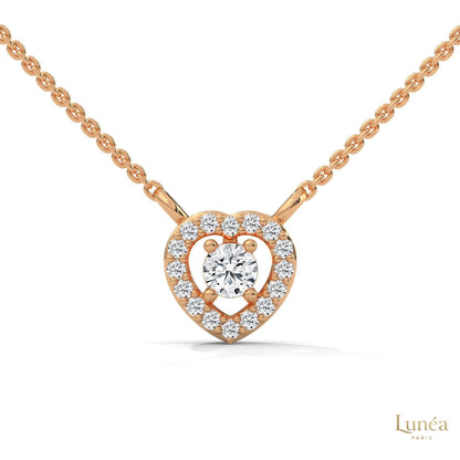 0.20 CT. Heart Diamond Pendant
