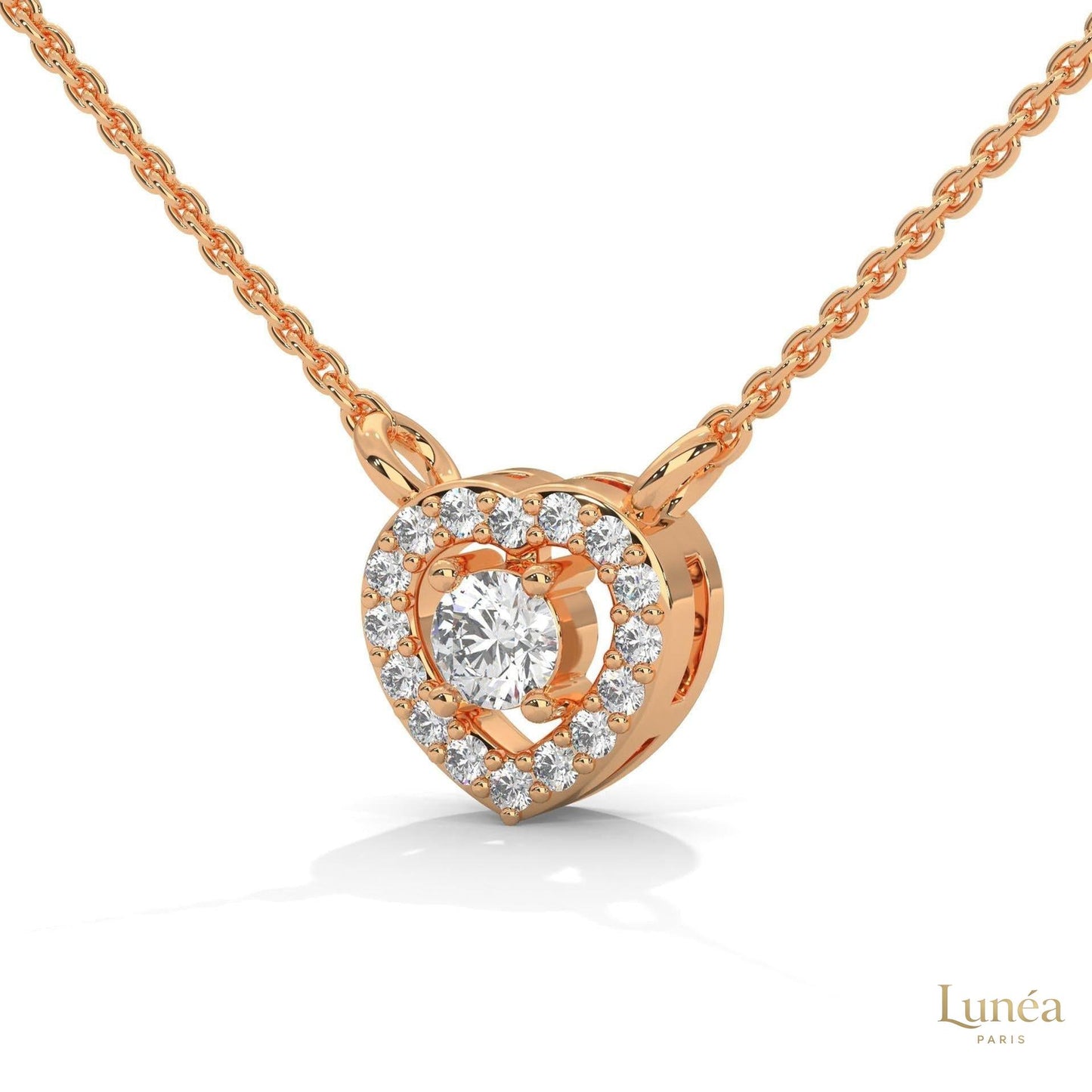0.20 CT. Heart Diamond Pendant