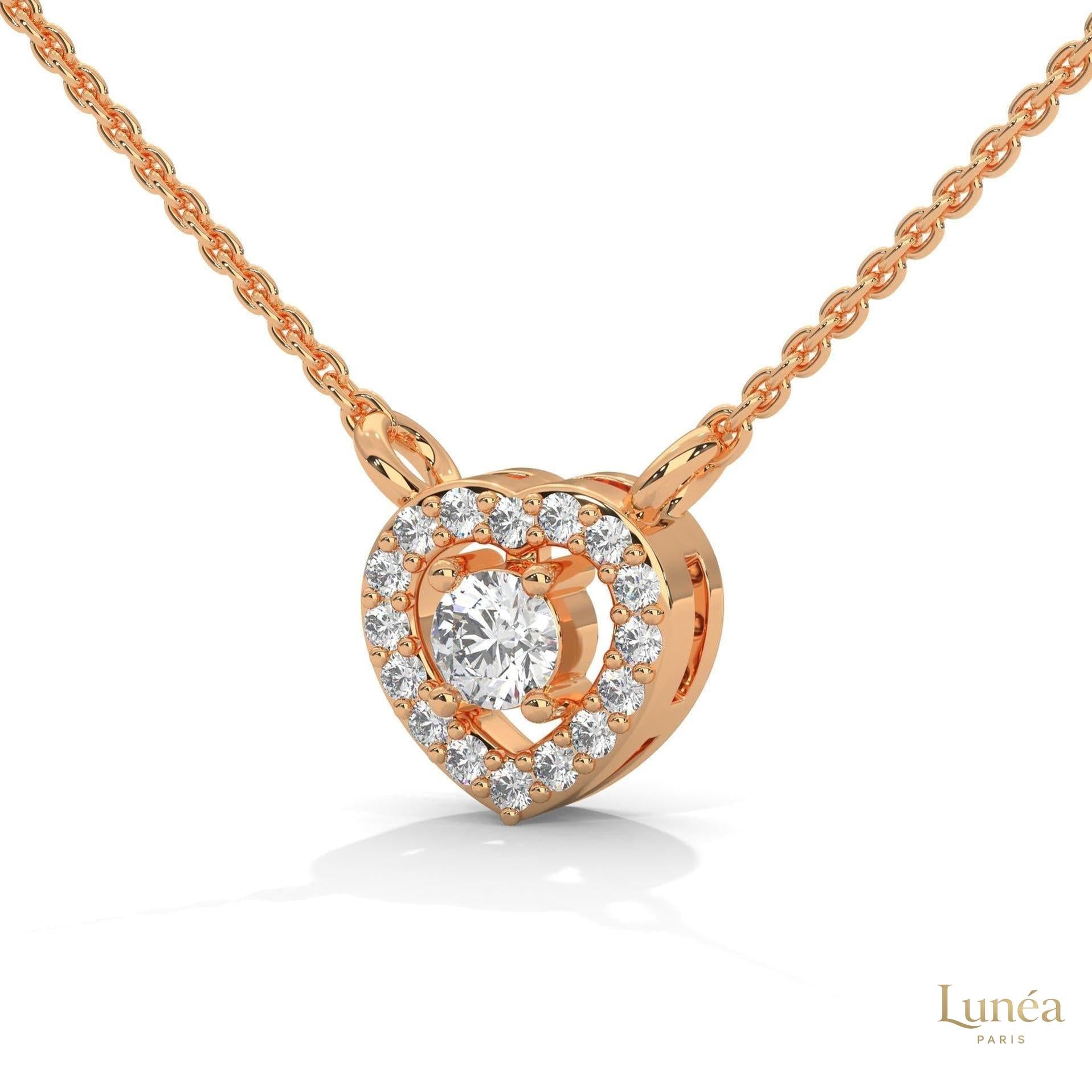 0.20 CT. Heart Diamond Pendant