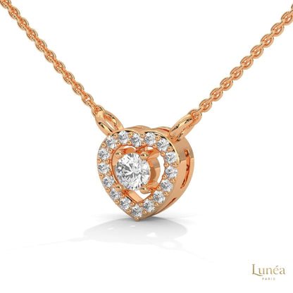 0.20 CT. Heart Diamond Pendant