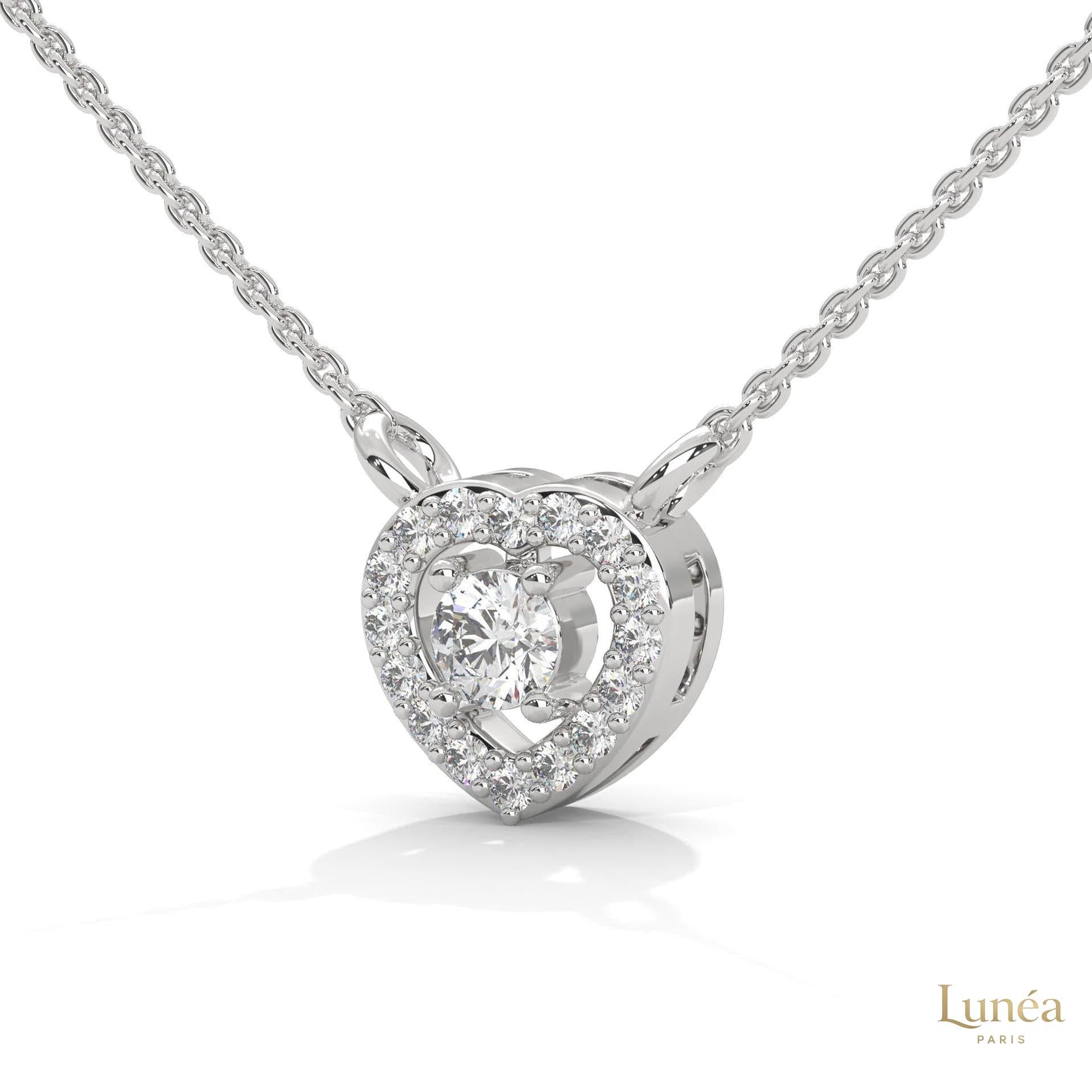0.20 CT. Heart Diamond Pendant