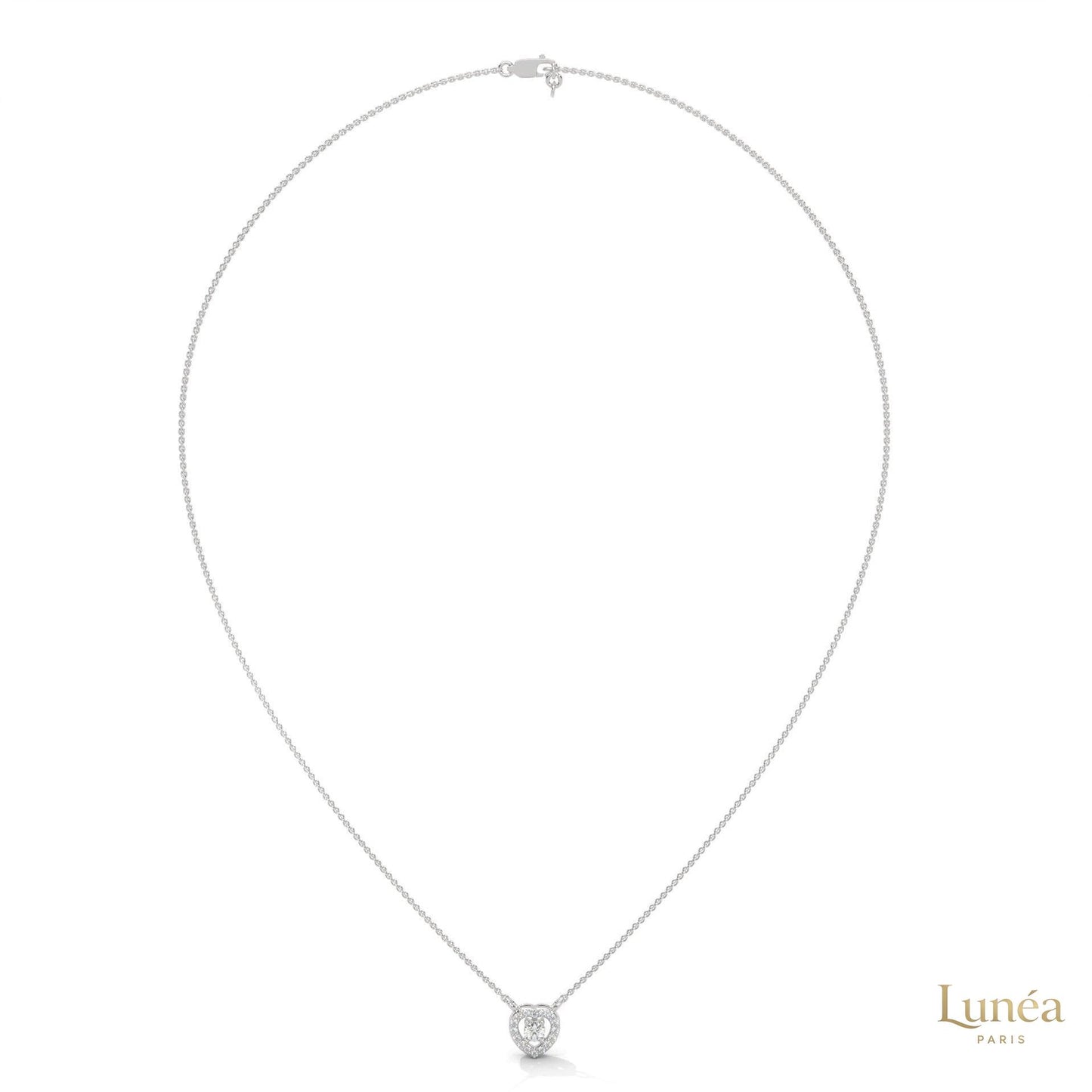 0.20 CT. Heart Diamond Pendant