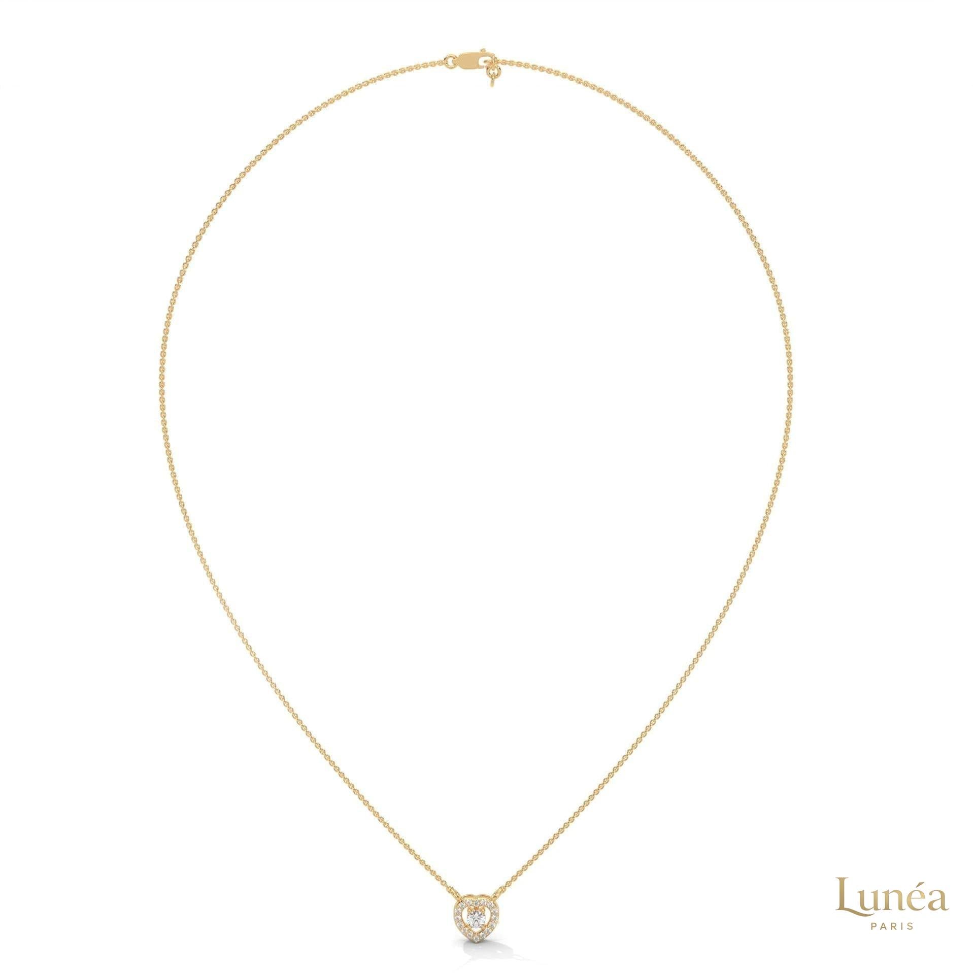 0.20 CT. Heart Diamond Pendant