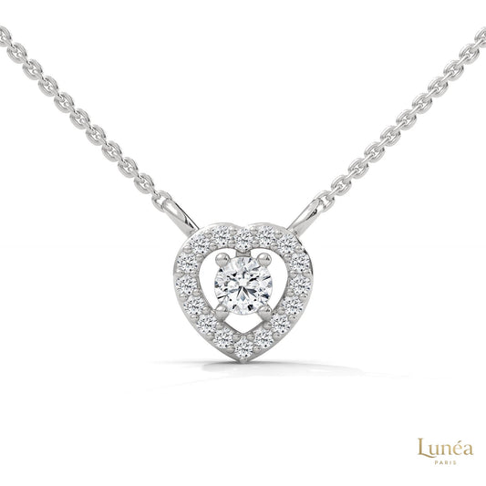 0.20 CT. Heart Diamond Pendant
