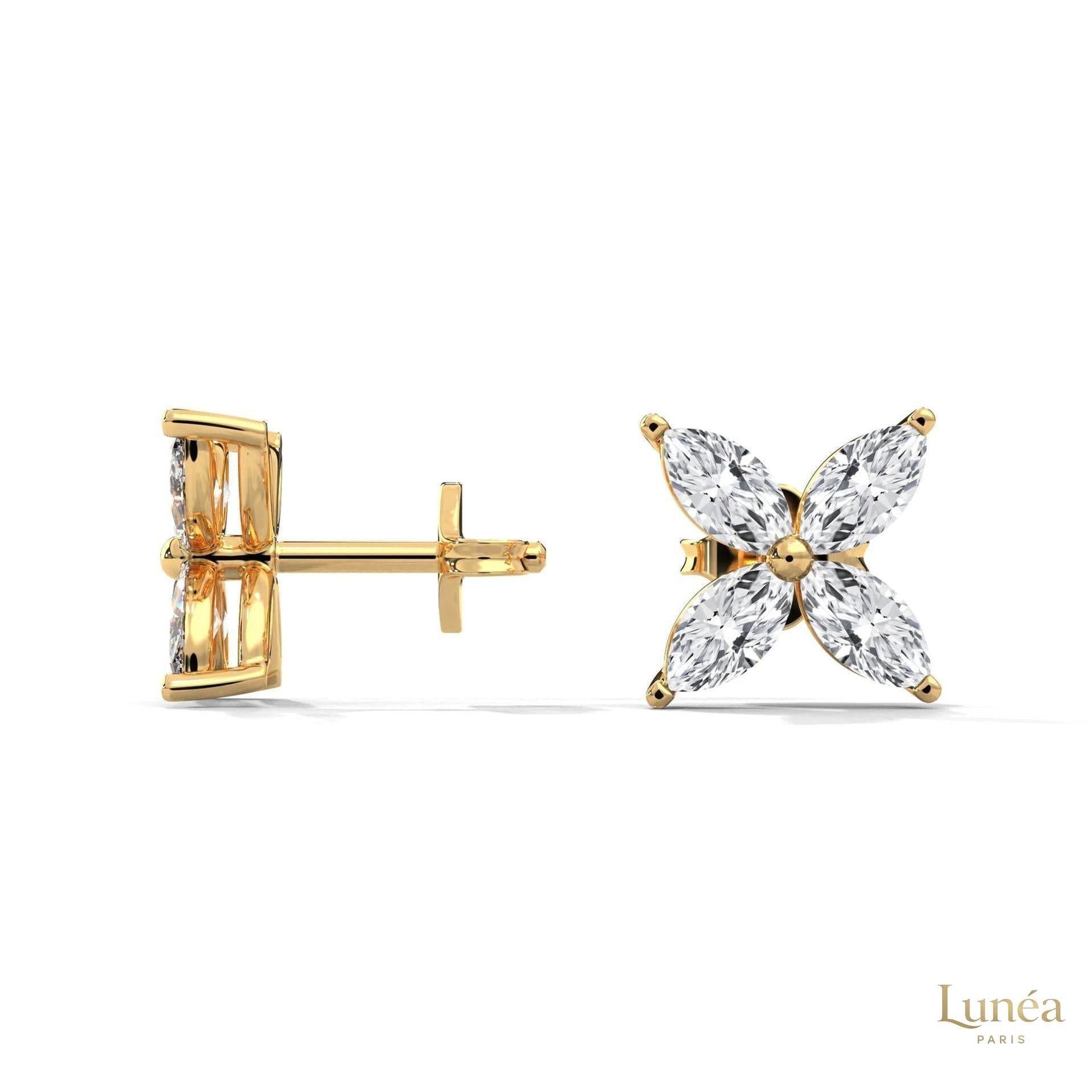 0.20 CT. Marquise Cluster Diamond Studs