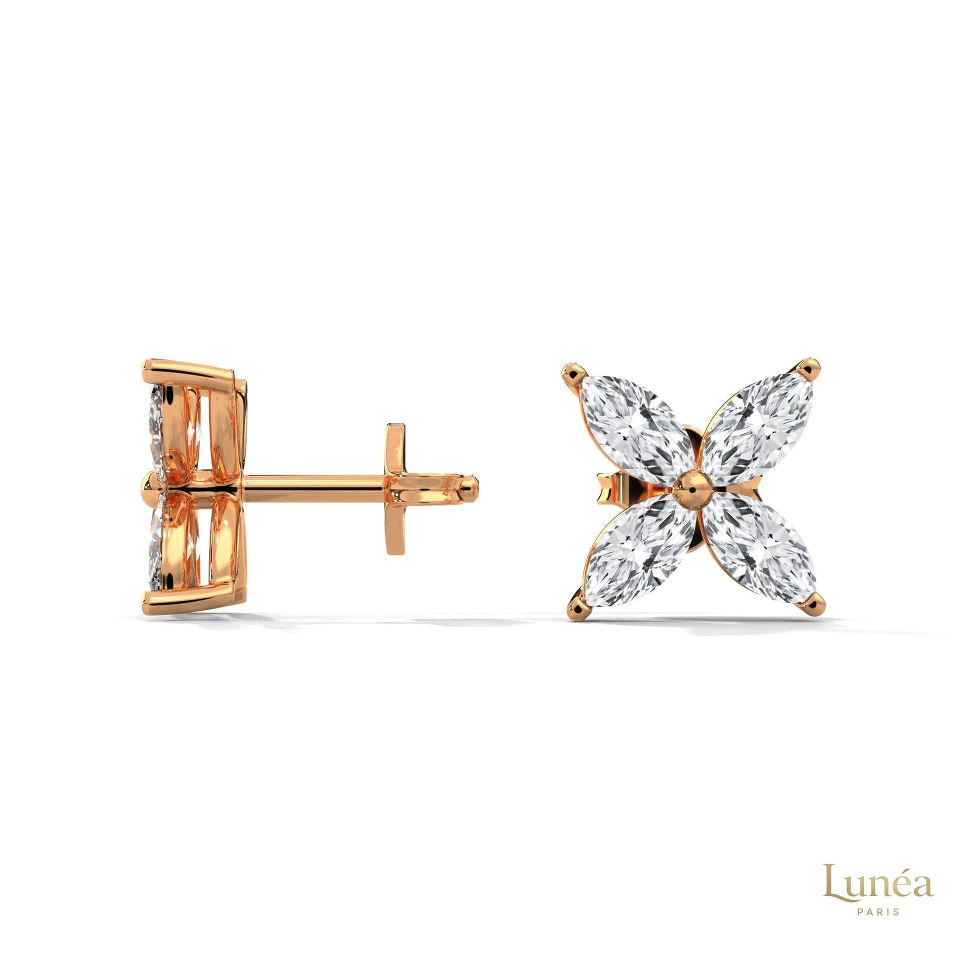 0.20 CT. Marquise Cluster Diamond Studs