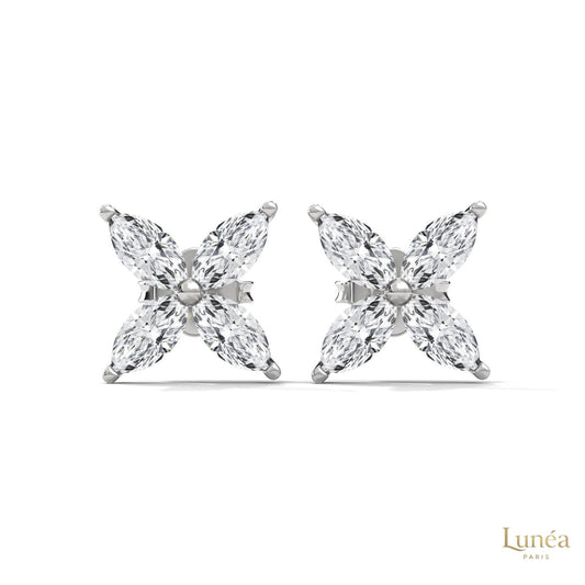 0.20 CT. Marquise Cluster Diamond Studs