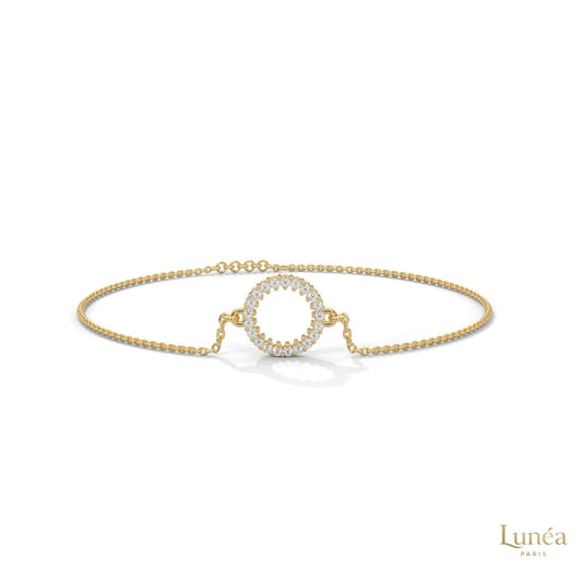 0.20 Ct. Circle Lab Diamond Bracelet Dainty Chain