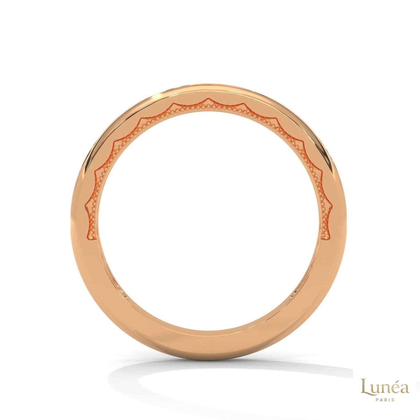 0.20 Ct. Curved Pavé Lab Diamond Wedding Band