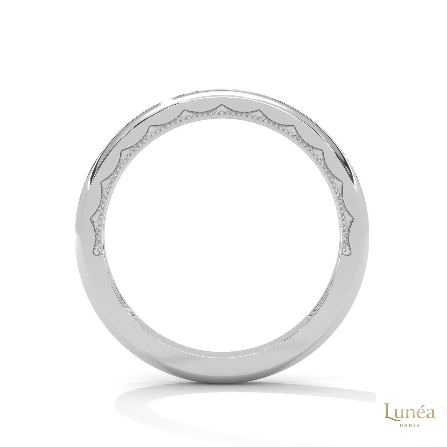 0.20 Ct. Curved Pavé Lab Diamond Wedding Band