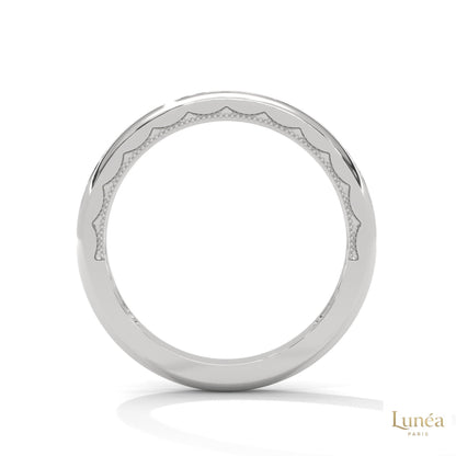 0.20 Ct. Curved Pavé Lab Diamond Wedding Band
