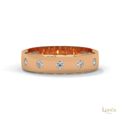 0.20 Ct. Flush-Set Lab Diamond Band Ring