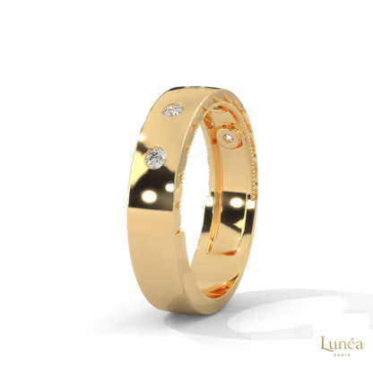 0.20 Ct. Flush-Set Lab Diamond Band Ring