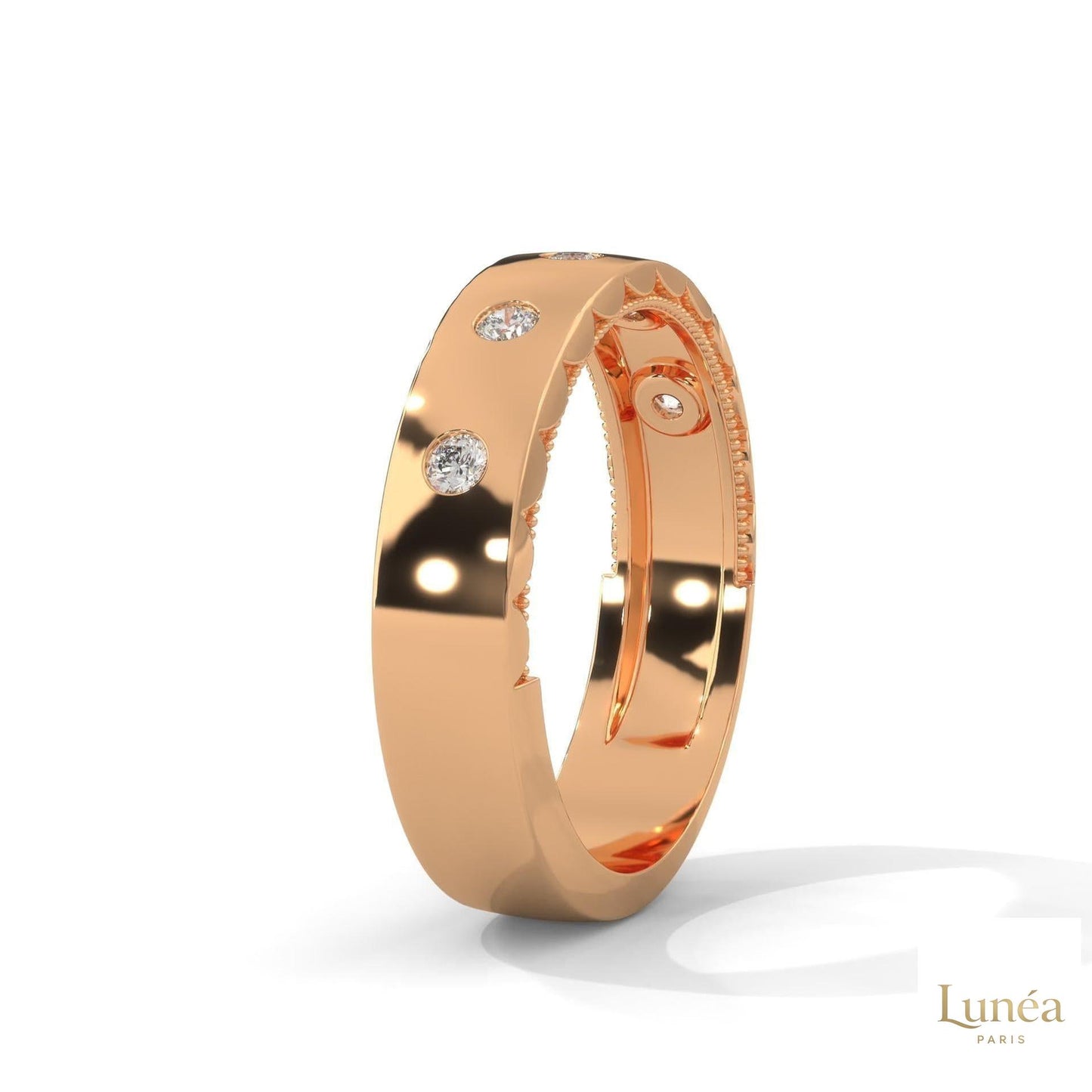 0.20 Ct. Flush-Set Lab Diamond Band Ring