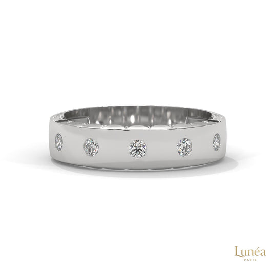 0.20 Ct. Flush-Set Lab Diamond Band Ring