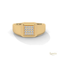 0.20 Ct. Square Pavé Lab Diamond Men’s Ring