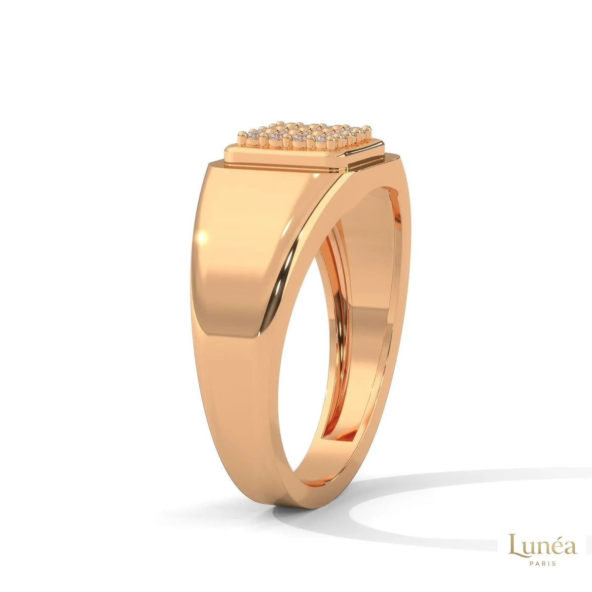 0.20 Ct. Square Pavé Lab Diamond Men’s Ring