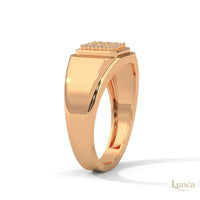 0.20 Ct. Square Pavé Lab Diamond Men’s Ring