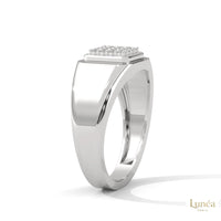 0.20 Ct. Square Pavé Lab Diamond Men’s Ring