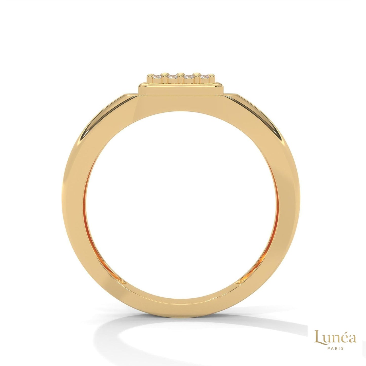 0.20 Ct. Square Pavé Lab Diamond Men’s Ring