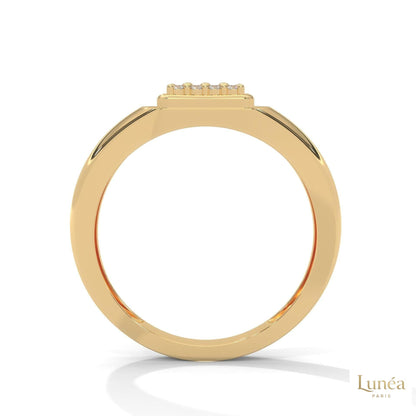 0.20 Ct. Square Pavé Lab Diamond Men’s Ring