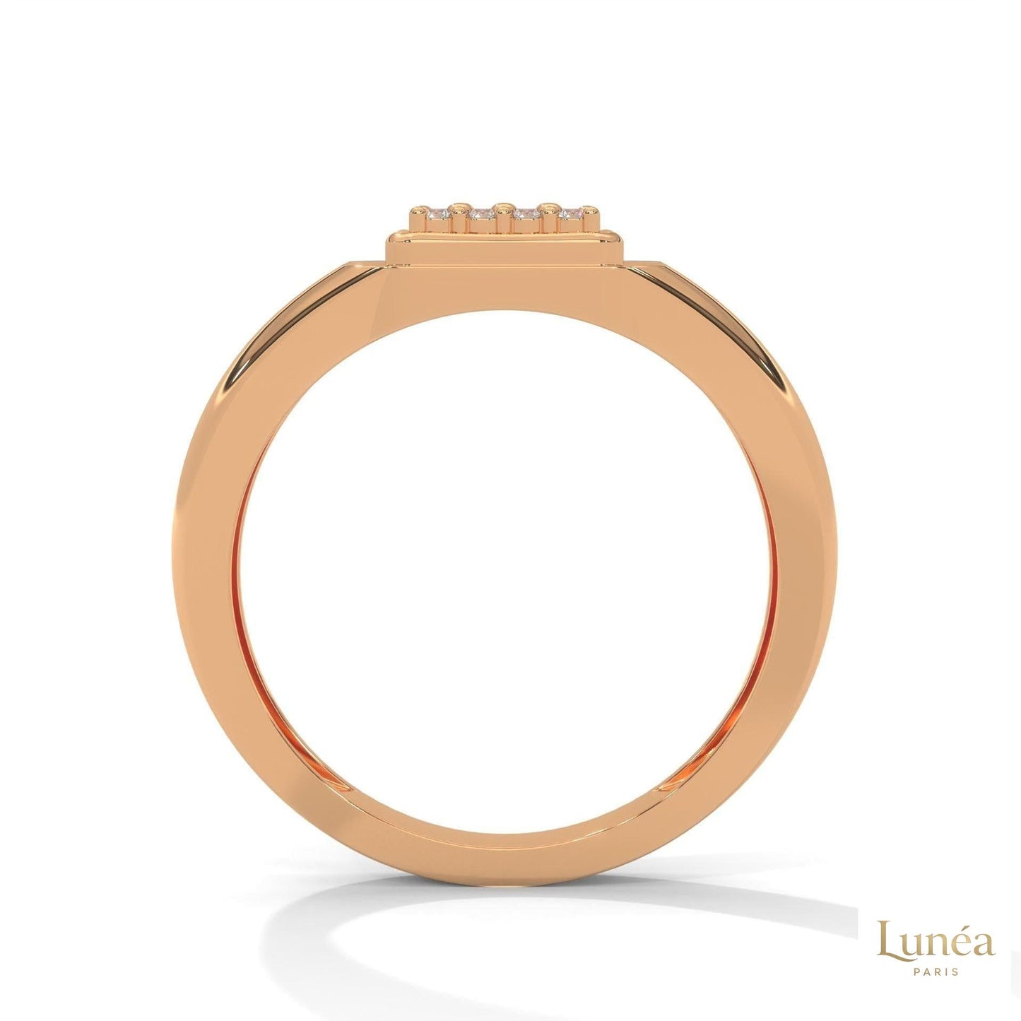 0.20 Ct. Square Pavé Lab Diamond Men’s Ring