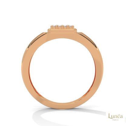 0.20 Ct. Square Pavé Lab Diamond Men’s Ring