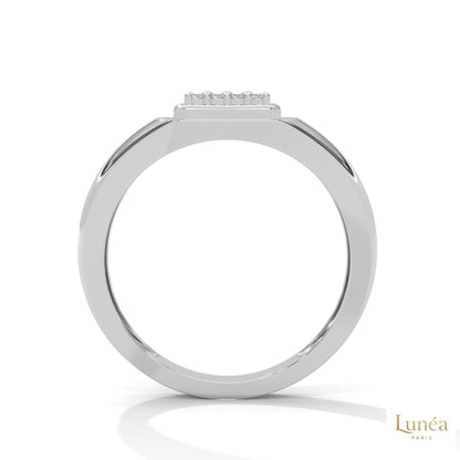 0.20 Ct. Square Pavé Lab Diamond Men’s Ring