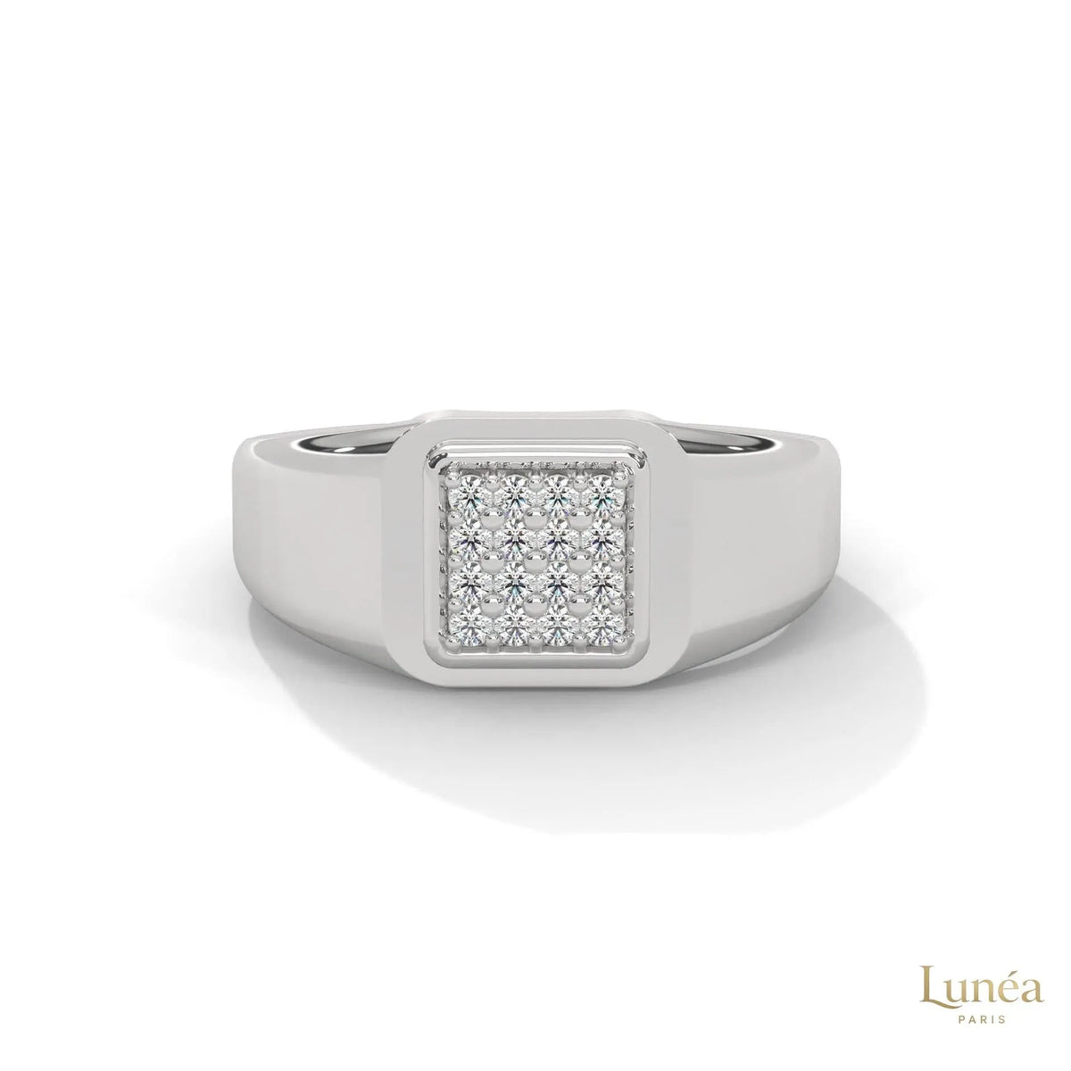 0.20 Ct. Square Pavé Lab Diamond Men’s Ring