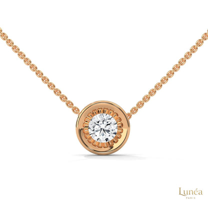0.25 CT. Round Bezel Lab Diamond Pendant