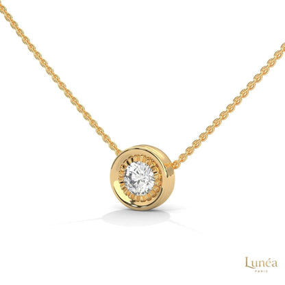 0.25 CT. Round Bezel Lab Diamond Pendant