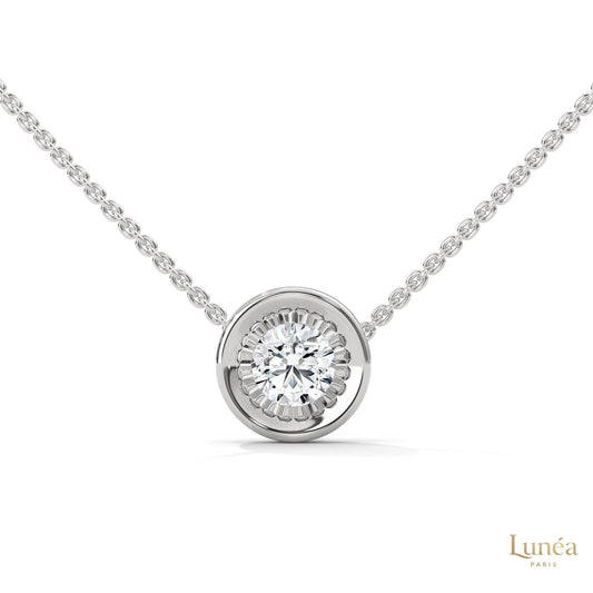 0.25 CT. Round Bezel Lab Diamond Pendant
