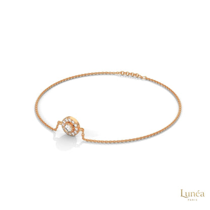 0.25 Ct. Halo Round Lab Diamond Bracelet Dainty & Elegant
